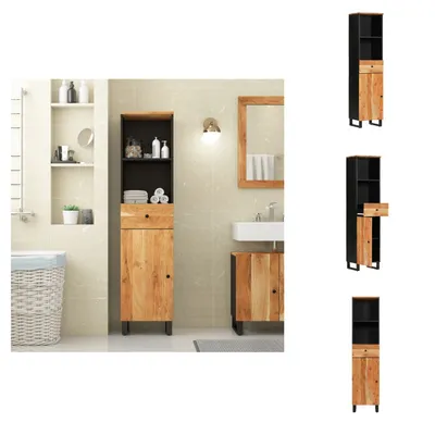 Produktbild von vidaXL Badschrank 38x33x160 cm Massivholz Akazie -  Badezimmermöbel-Sets
