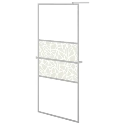 Obrázek produktu pro vidaXL Sprchová zástěna s policí pro sprchový kout chrom 90x195 cm ESG