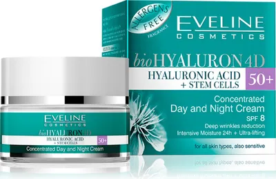 Produktbild von Eveline Hyaluron Clinic Day And Night Cream 50+ mizellares Abschminkwasser 50 ml
