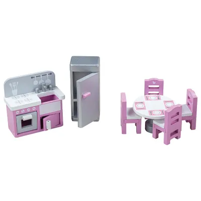 Produktbild von Tidlo Puppenhaus Küche Holz Möbelset 9-teiliges Zubehör