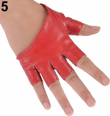 Produktbild von Mode y Frauen Mädchen Halbfinger Fingerlose Fahren Tanzhandschuhe Geschenke - (rot)