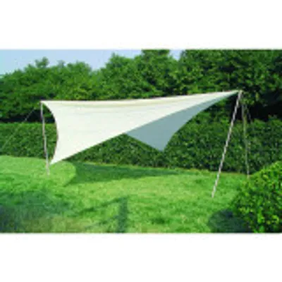 Produktbild von Sonnensegel aus Polyester 4x4 m mit Befestigungsseilen und Heringen
