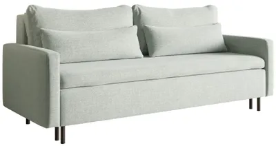 Image de Selsey Umpro – Canapé 3 places avec fonction couchage et coffre de rangement, chenille, vert menthe