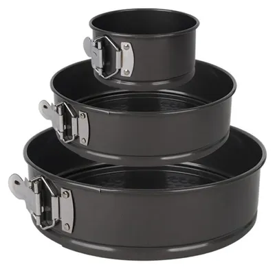 3er-Set runde Backformen, antihaftbeschichtet, 10/18/23 cm