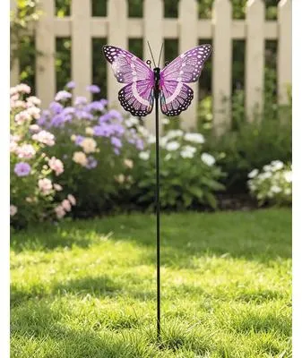 Produktbild von Gartenstecker Lafiora Schmetterling Metall 26,5 x 10 x 110 cm lila