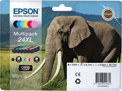 Image de Epson Elephant Multipack 6-colours 24XL Claria Photo HD Ink