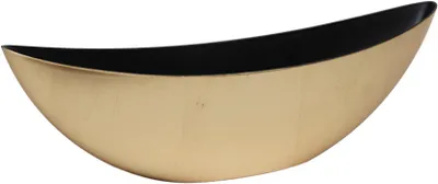 Produktbild von Dekoschale Kunststoff / gold-schwarz lackiert / 39x12x13cm