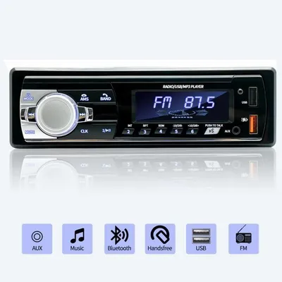 Produktbild von Bluetooth 5.0 Autoradio – 1 DIN – 7-farbige Beleuchtung – 4 x 65 W