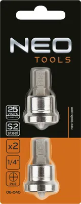 Image de NEO TOOLS embouts de vissage PH2 x 25 mm, 2 pcs.