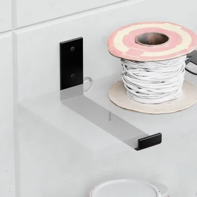 Immagine prodotto di QLS Supporto per mensola 2 pezzi per mensola a muro 21x10x4 cm in acciaio nero a forma di J 11096