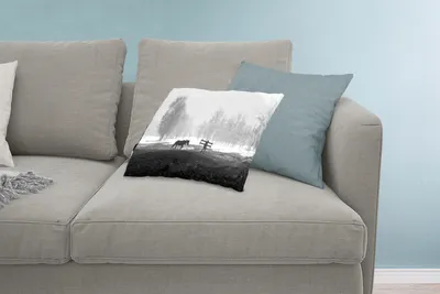 Produktbild von MuchoWow® Zierkissen Sofakissen Wohnzimmer Dekokissen 60x40 cm Pferd - Bauernhof - Schnee - Kopfkissen - Polster mit Foto