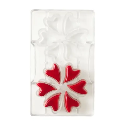 Produktbild von DECORA, 0050158 Herzförmige Schokoladenform aus Polycarbonat, 12 Kavitäten 30 x