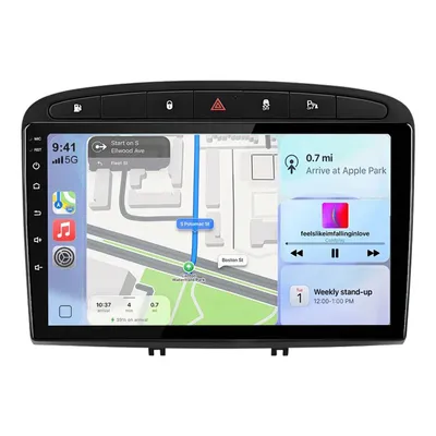 Produktbild von Hexinex 9 Zoll Android 15 Autoradio Carplay 4GB+64GB für Peugeot 308 SW / 408 (2012-2020) GPS Navi WIFI BT FM SWC RDS DSP