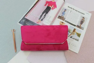 Produktbild von Schmale Fuchsia Sling Clutch Tasche