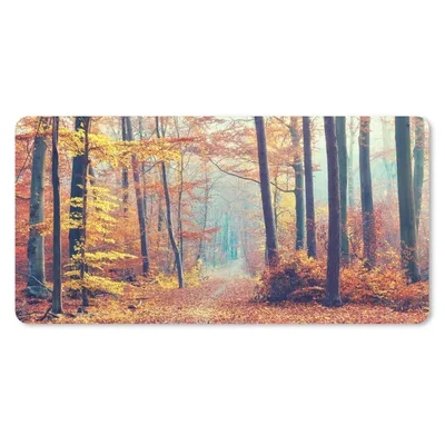 Produktbild von MuchoWow® Schreibtischunterlage Wald - Herbst - Laub 80x40 cm - XXL Mauspad - Gaming Mauspad
