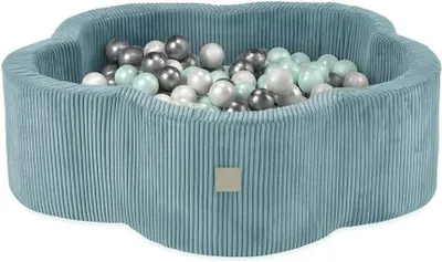 Image de MISIOO Piscine à balles pour enfants 95x30 cm - 300 balles (6cm) - Jouets pour bébés à partir de 1 an - Parfait pour les jeunes enfants et le plaisir de jouer