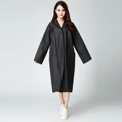 Produktbild von Famanu Regenponcho Uni wasserdicht - Schwarz Einheitsgröße