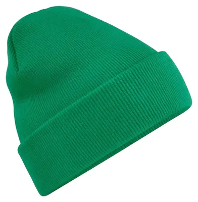 Image de Bonnet unie en tricot Beechfield pour adultes FK1482 (taille unique) (vert kelly)