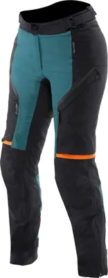 Immagine prodotto di Dainese Mangen Absoluteshell Pro pantaloni impermeabili da donna in tessuto da moto, nero/turchese, 50