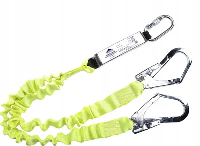 Produktbild von Portwest FP52 Elastisches Doppel-Halteseil mit Bandfalldämpfer Yellow