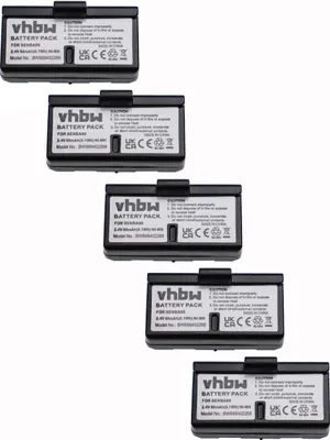 Produktbild von vhbw 5x Akku Ersatz für Sennheiser BA90, E90, E180 für Wireless Headset Kopfhörer (60 mAh, 2,4 V, NiMH)