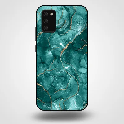 Immagine prodotto di Smartphonica Custodia per Samsung Galaxy A03s con stampa in marmo - Custodia posteriore in TPU con design in marmo - Verde Oro