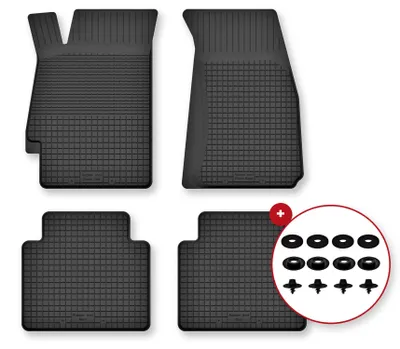 Productafbeelding van Rubberen automatten voor Kia Shuma 1997-2004 (sedan) – 4-delig, zwart, op maat – Wielganizator Semi-Universal