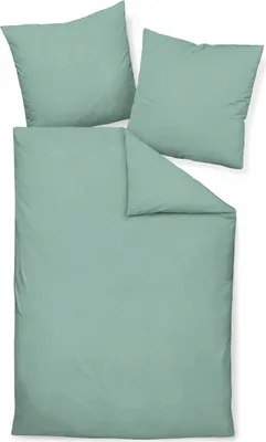 Produktbild von Janine Design Mako-Soft-Seersucker Bettwäsche-Garnitur PIANO 0125 Farbe salbeigrün Größe 135x200 + 80x80cm