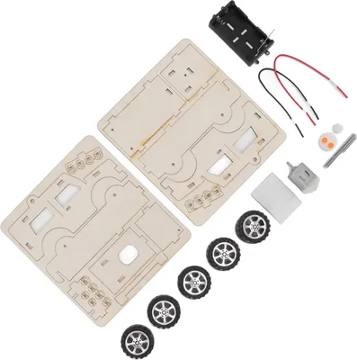 Obrázok produktu pre Elektrické modely áut DIY stavebné hračky drevené mechanické stavebnice STEM