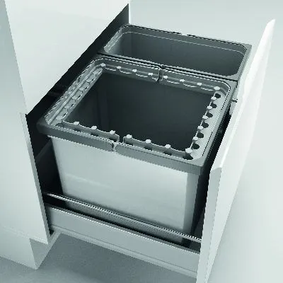 Produktbild von Naber Cox® Box 2T 600-2. Abfallsammler, hellgrau. - Mülleimer