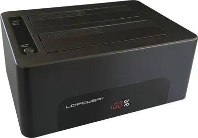 Produktbild von LC-Power LC-DOCK-U3-V, HDD, SSD, Serial ATA III, 2.5,3.5", USB 3.2 Gen 1 (3.1 Gen 1) Type-B, Schwarz, Kunststoff
