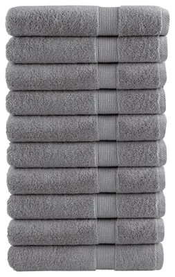Image de vidaXL Serviettes SOLUND Premium, 10 pièces, gris, 100 x 200 cm, 600 g/m²