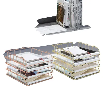 Immagine prodotto di Archiviazione documenti, design impilabile, stile moderno, oro