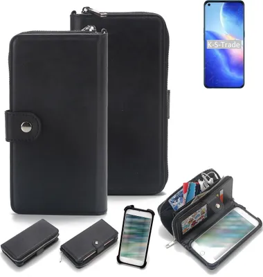 Produktbild von K-S-Trade 2in1 Handyhülle Schutzhülle kompatibel mit Oppo Find X3 Lite & Portemonnee Cover Handy Hülle Case Etui Geldbörse Wallet Bookstyle