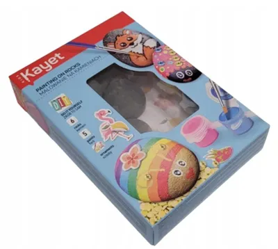 Produktbild von Kayet Steinbemalungs-Set mit Neonfarben für Kinder
