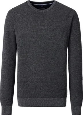 Produktbild von CASAMODA Pullover Langarm Rundhals Regular Baumwolle Anthrazit 6XL