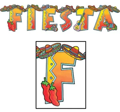Produktbild von Beistle Fiesta Girlande, Länge ca. 88 cm, Höhe ca. 20 cm
