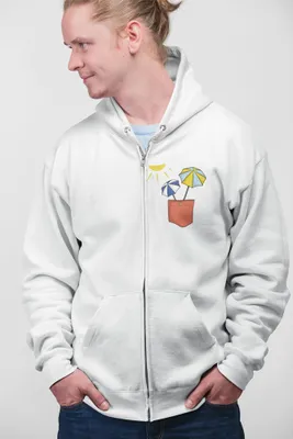 Produktbild von D&B Uni Hoodie ZIPPO00030 Sun Weiß-Größe XL