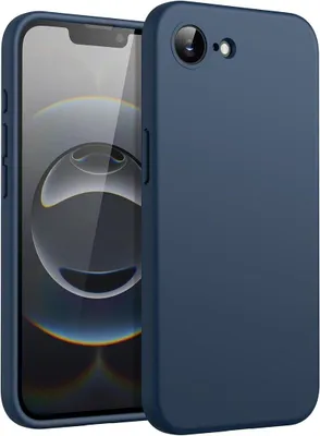 Image de Coque pour iPhone 16e - Silicone Liquide Protection Slim Anti-Rayures Effet Mat Bleu Marine