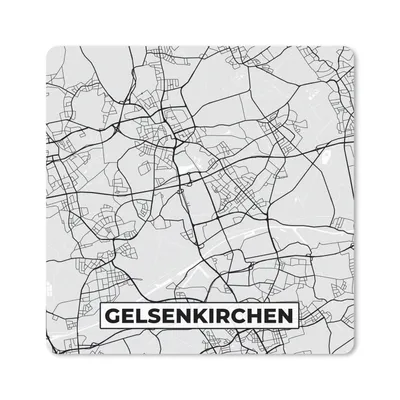 Produktbild von MuchoWow® Mauspad Mousepad Deutschland - Stadtplan - Gelsenkirchen - Karte 30x30 cm - Mousepads - Maus Mat - Pad - Mausunterlage - Gaming