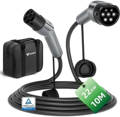 Productafbeelding van Type2 Laadkabel 22kW 10M,32A Driefasig Mode3,IP54 voor EV/CCS2