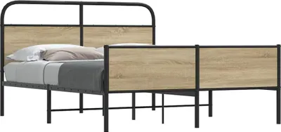 Immagine prodotto di vidaXL Letto in metallo senza materasso rovere fumé 180x200 cm