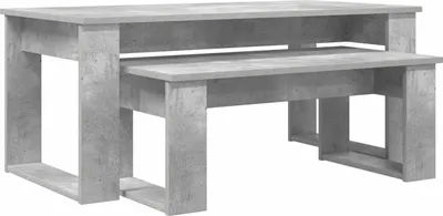 Produktbild von vidaXL Kaffeetisch Set 2 stk. Betongrau 100 x 50 x 42 cm Holzwerkstoff