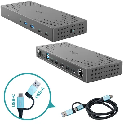 Image de i-tec USB 3.0 / USB-C / Thunderbolt, Station d'accueil 3x 4K Gen 2 + Power Delivery 100W