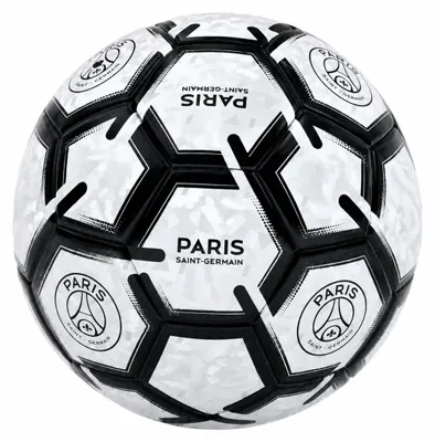Productafbeelding van Paris Saint-Germain voetbal, maat 5, model P14942, zwart/wit. Officiële, gelicentieerd product