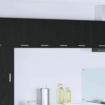 Produktbild von "Schlussverkauf" Hängeschrank Küche - moderne Küchenschrank - 1 pc - mit Tür Schwarze Eiche und Weiß 60x31x40 cm  C10088