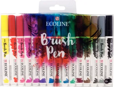 Produktbild von Talens ecoline Pinsel Stift sortierte Farben im 15er Set
