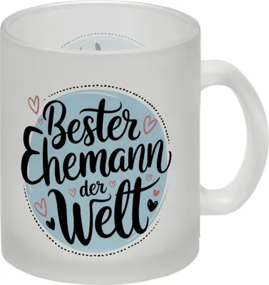 Produktbild von Bester Ehemann der Welt Glas Tasse