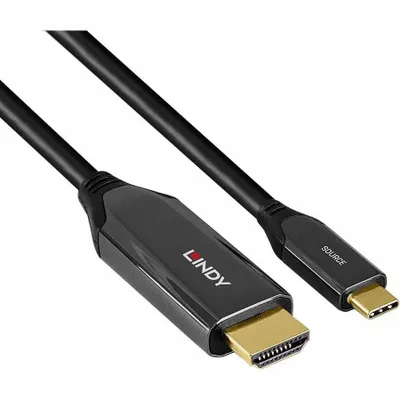 Produktbild von USB Adapterkabel, USB-C Stecker > HDMI 8K Stecker (schwarz, 1 Meter, 8K 60Hz, + HDR)