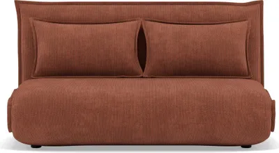 Image de Best Mobilier Candice - Banquette 2 places convertible clic-clac en velours côtelé , Terracotta